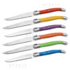 set 6 colt. bistecca laguiole man.colorato