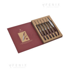 set 6 bistecca damascati laguiole m. pakkawood